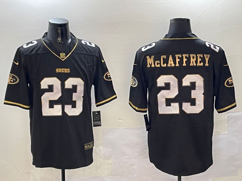 Men San Francisco 49ers #23 Mccaffrey Black Gold 2024 Nike Limited NFL Jersey style 0108->san francisco 49ers->NFL Jersey